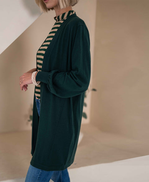 Merino vest LA PREMIERE Donkergroen