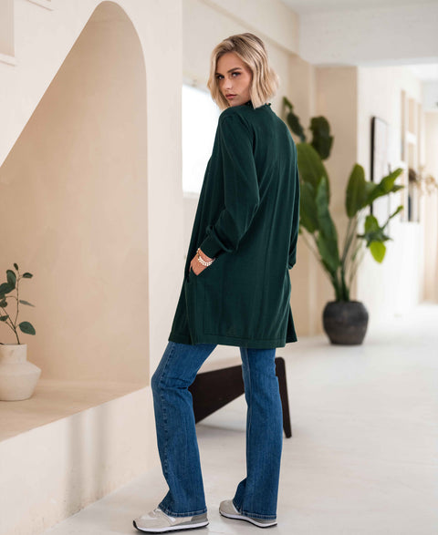 Merino vest LA PREMIERE Donkergroen