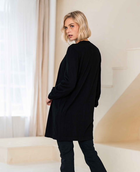 Merino cardigan LA PREMIERE Black