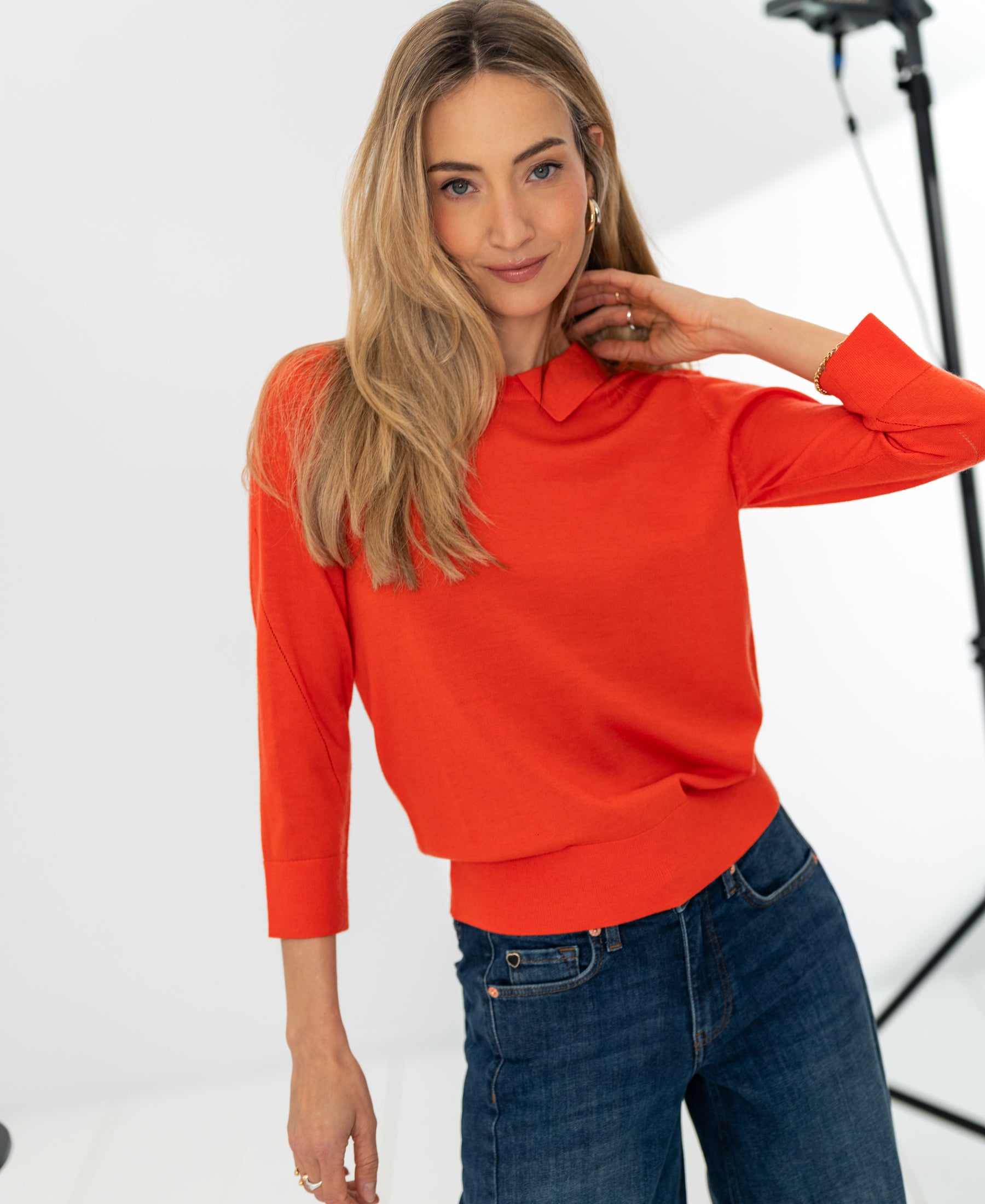 Merino wool polo neck sweater LA MARCEAU by PLEIN PUBLIQUE.