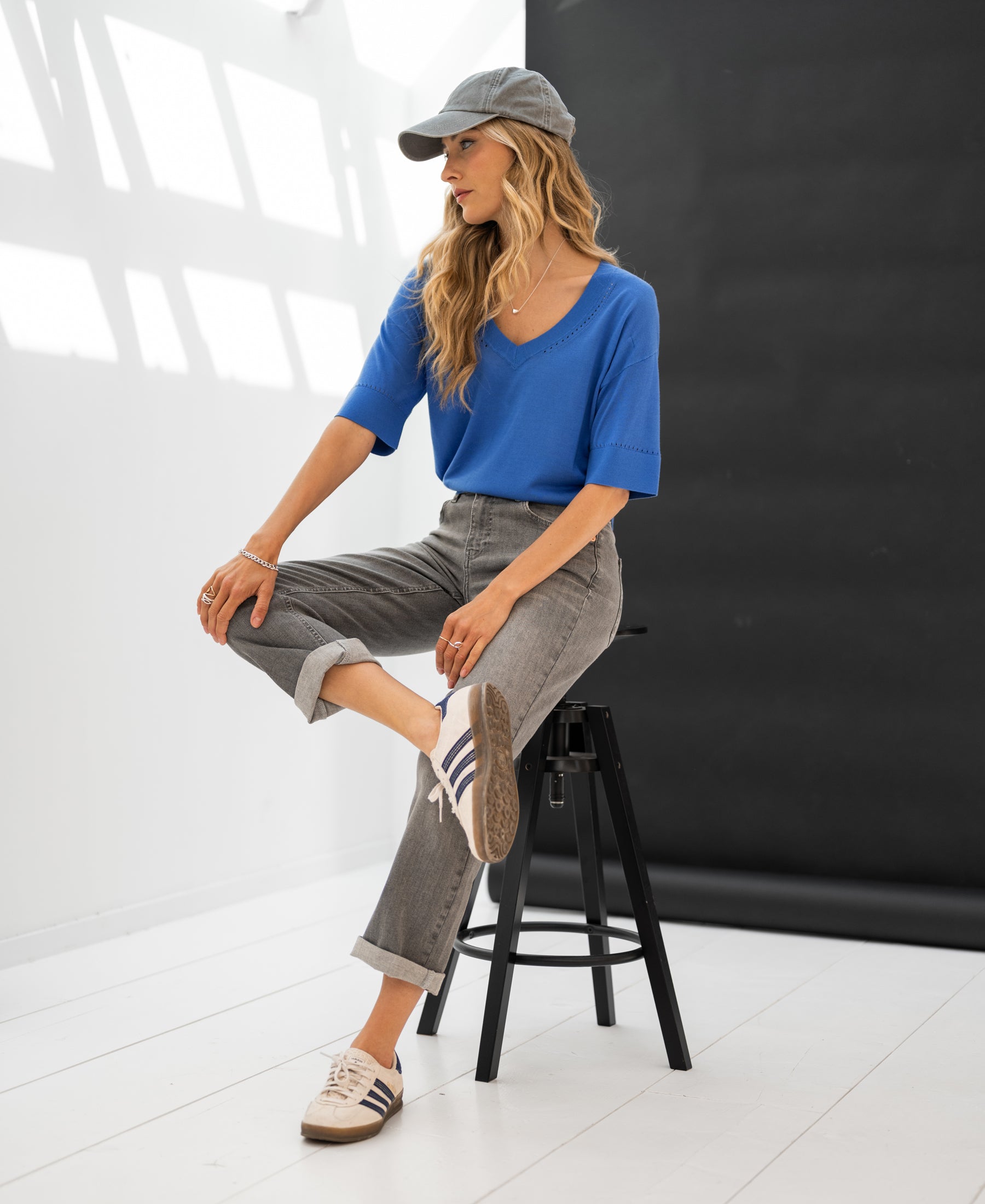 Oberteil aus Seide LE MARDY Blau