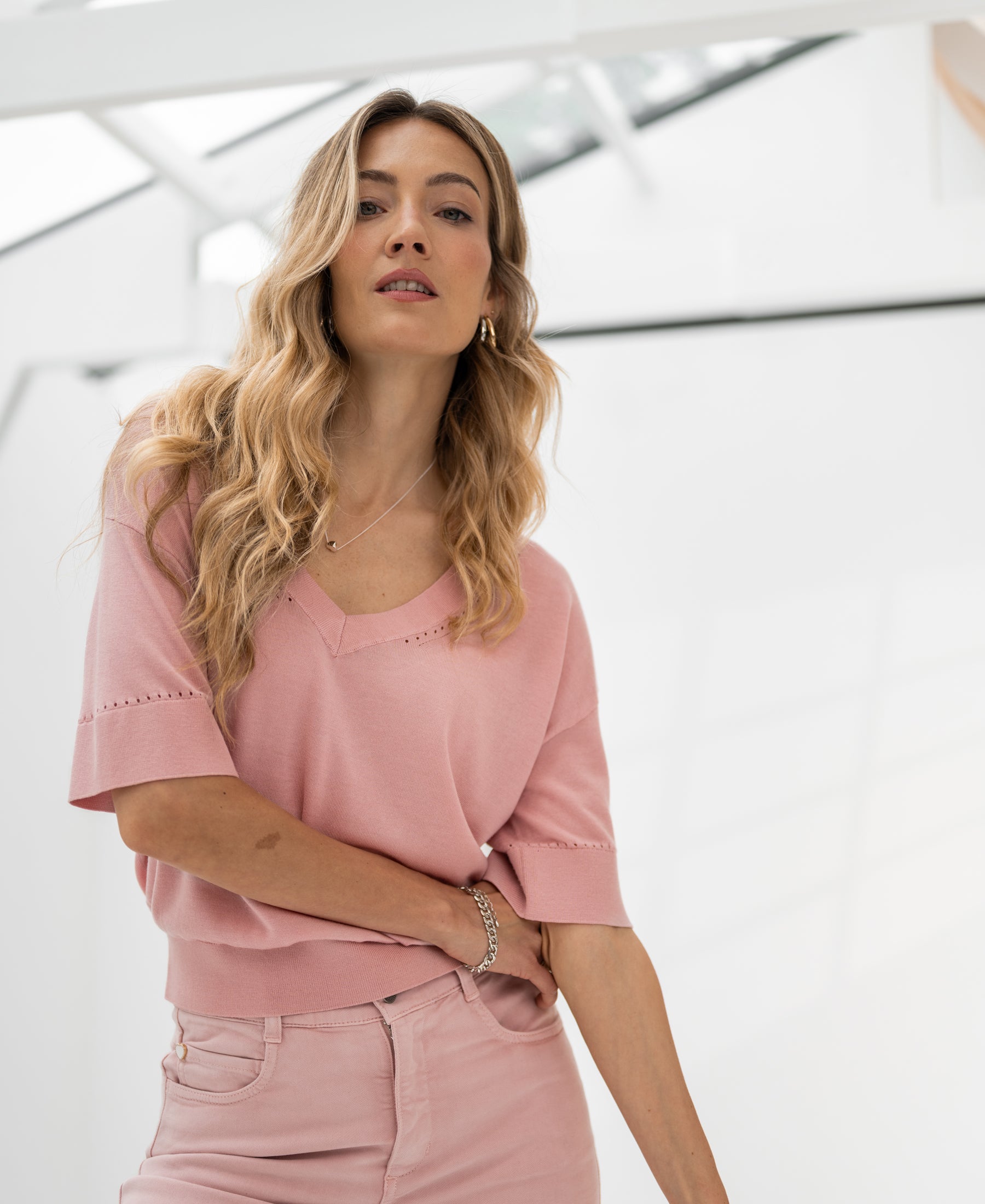 Top met zijde LE MARDY Rose