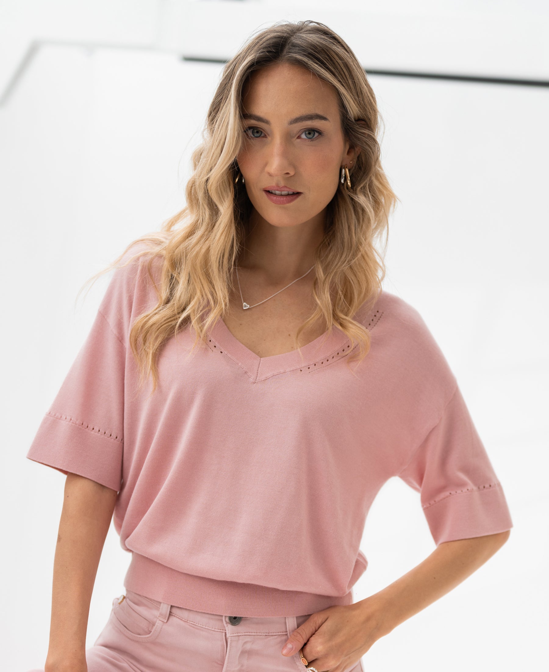 Top met zijde LE MARDY Rose