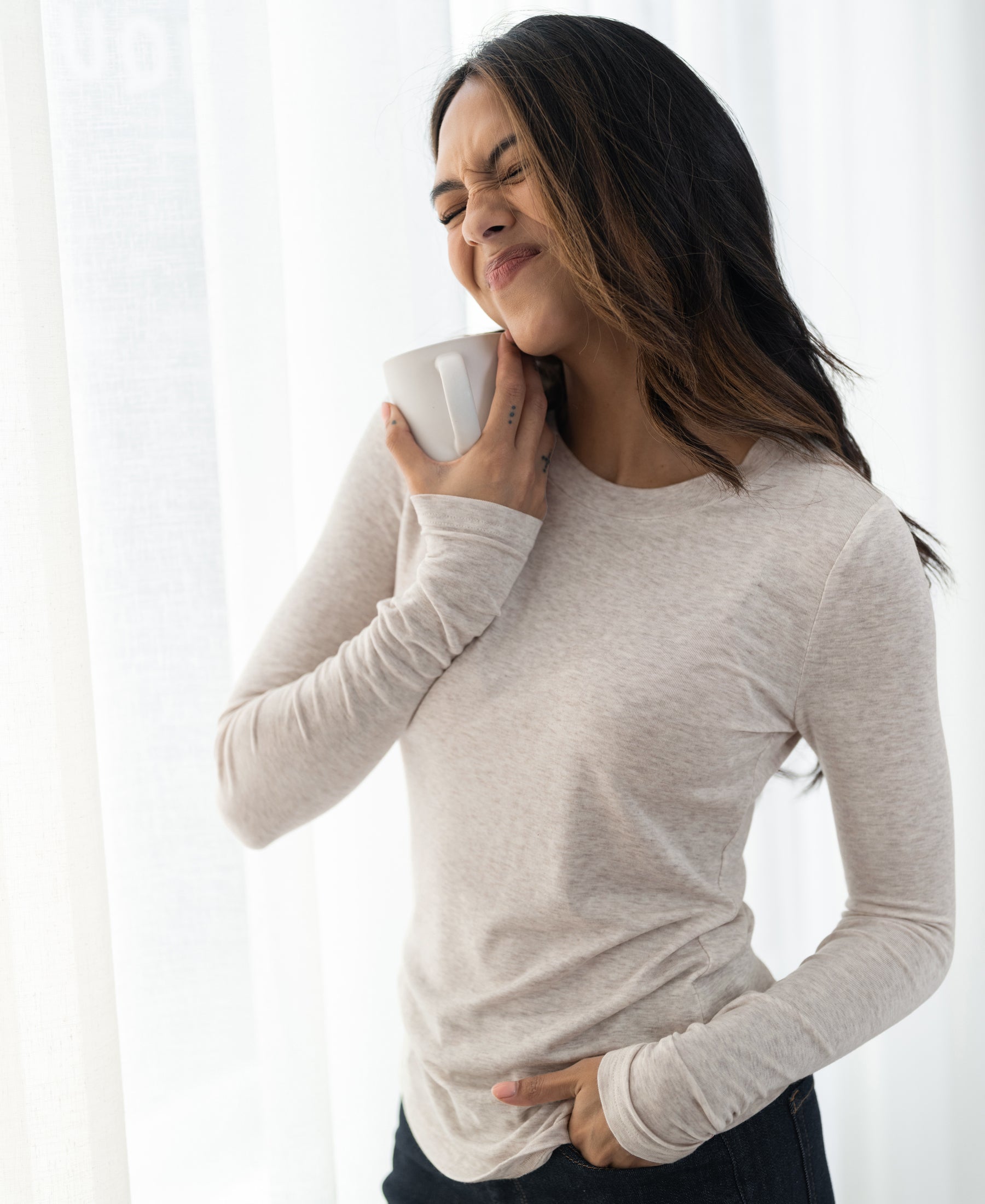 Weiches T-Shirt LA MARIE Sand melange