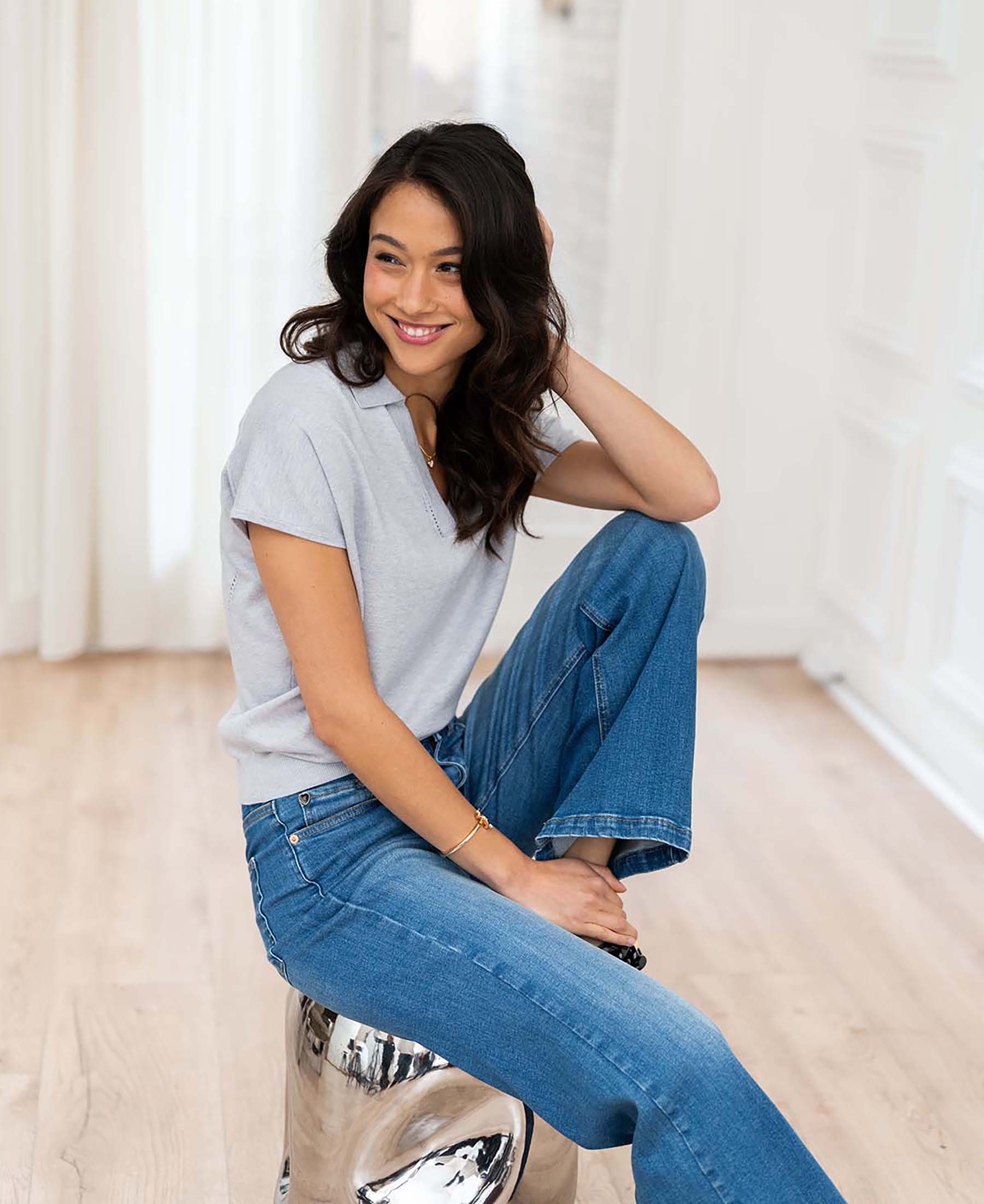 Trui polokraag LE MARTIN Zilvergrijs