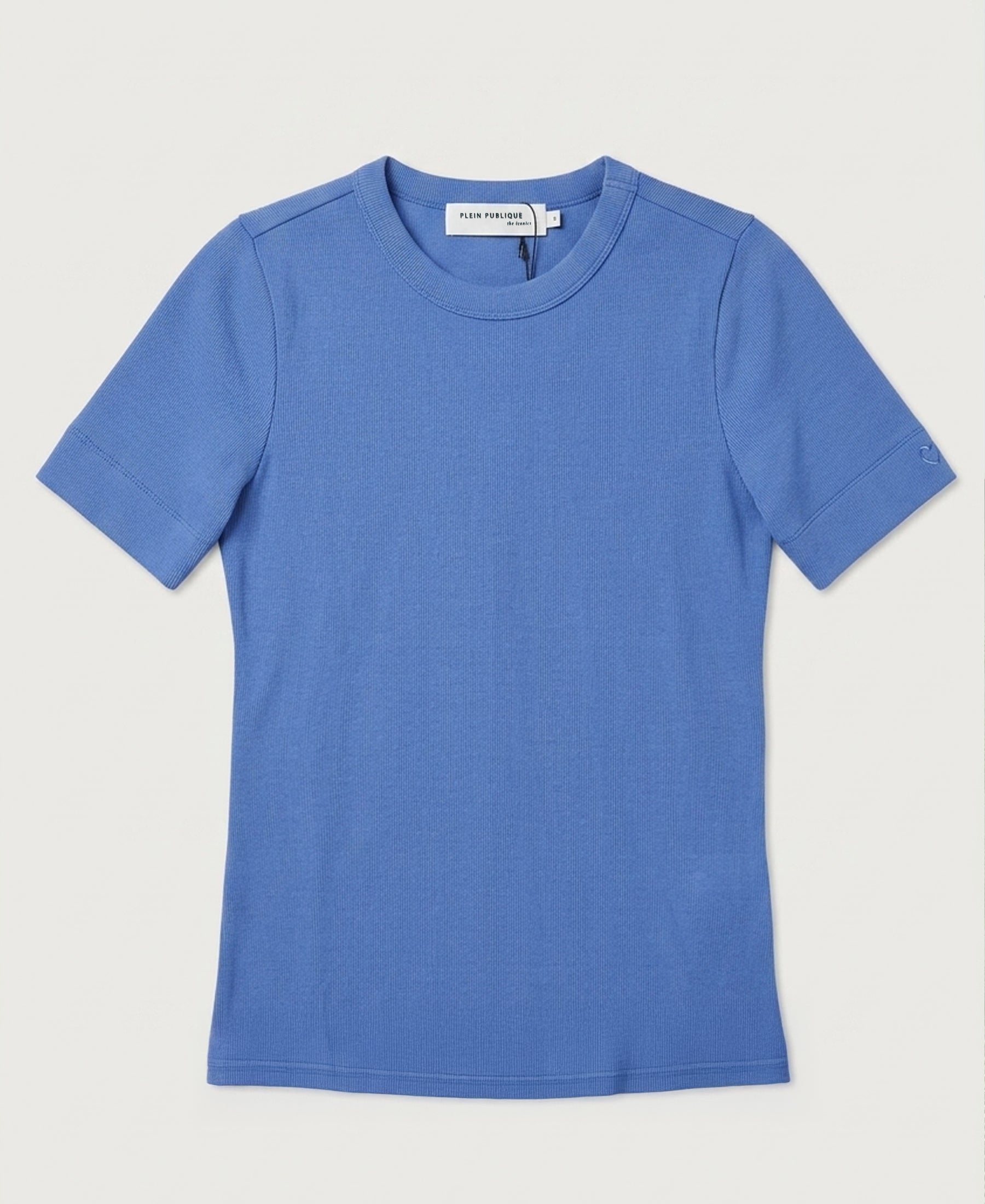 The Luxe & Soft lavender T-shirt by PLEIN PUBLIQUE laid flat on a white background.
