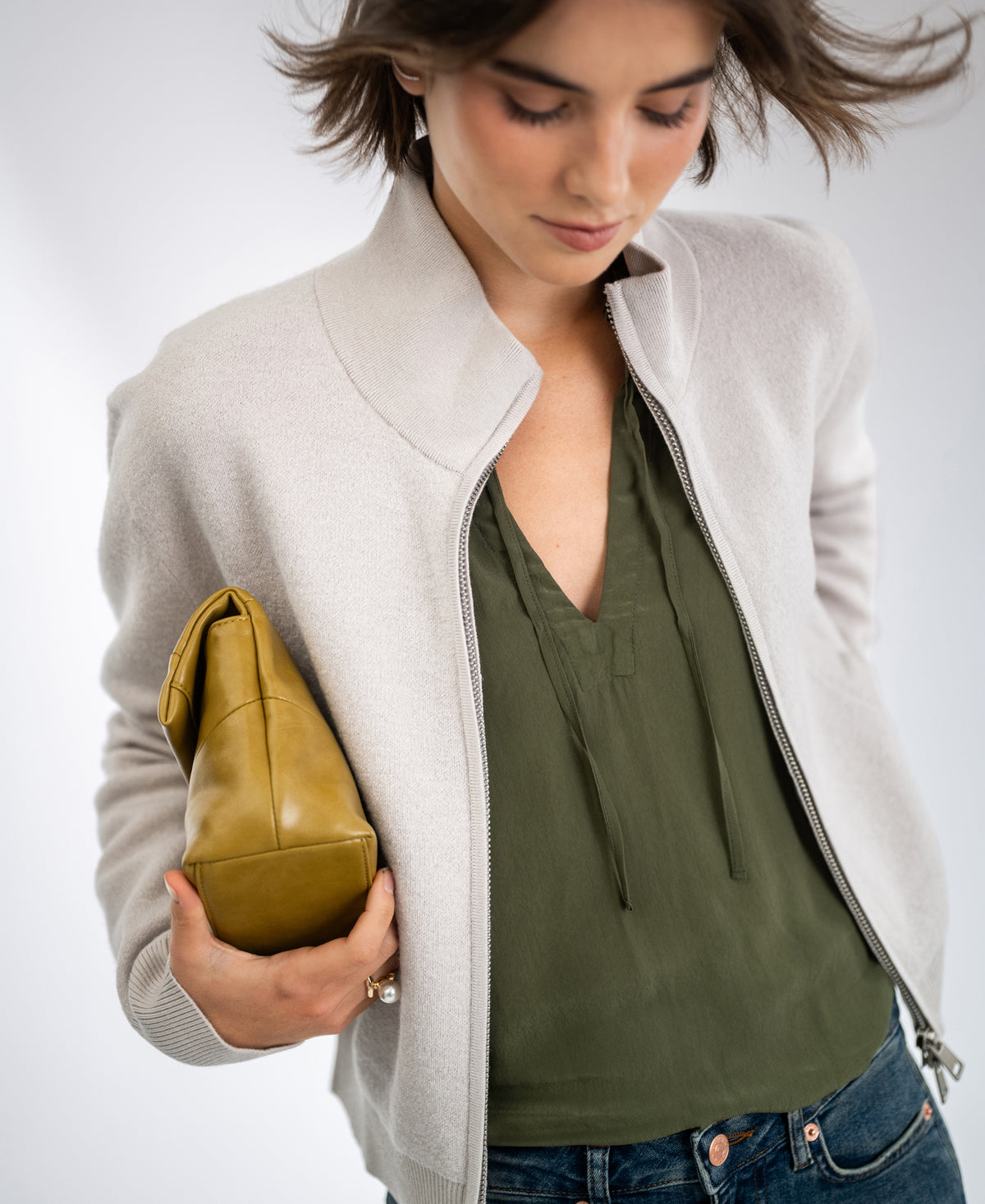 Merino bomber jacket LA MILA Beige