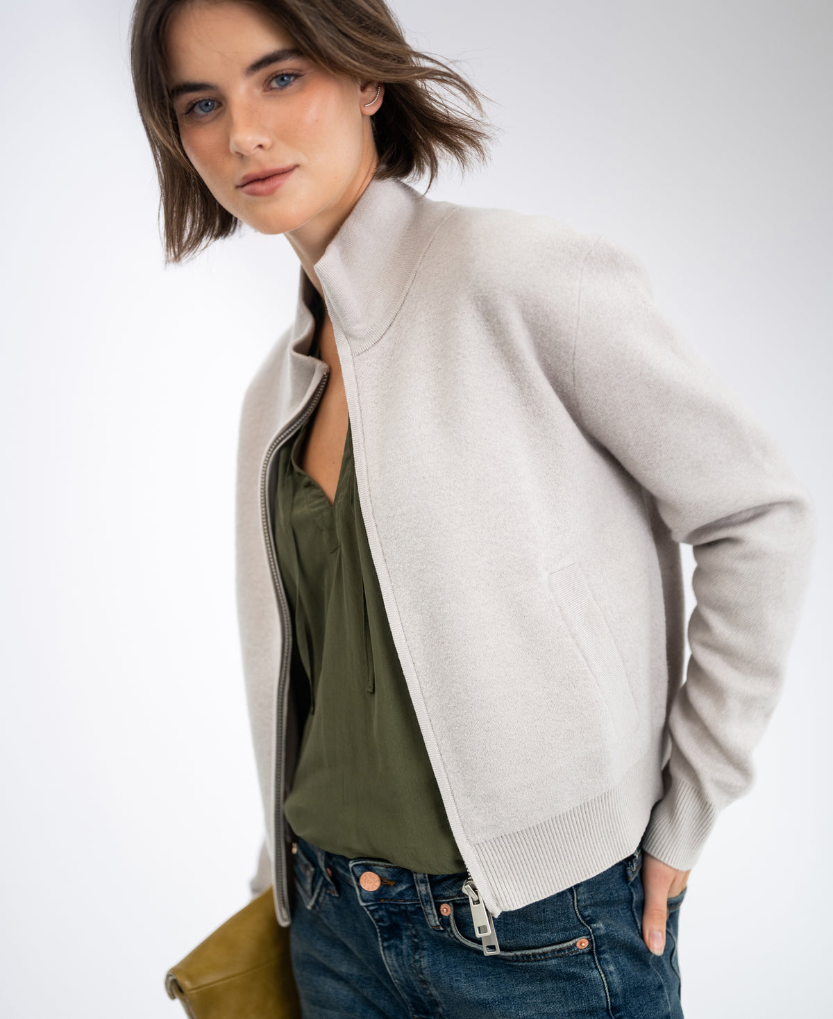 Merino bomber jacket LA MILA Beige