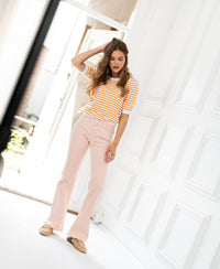 Streepjestrui LA MILOU Ivoor-Oranje