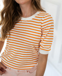 Streepjestrui LA MILOU Ivoor-Oranje