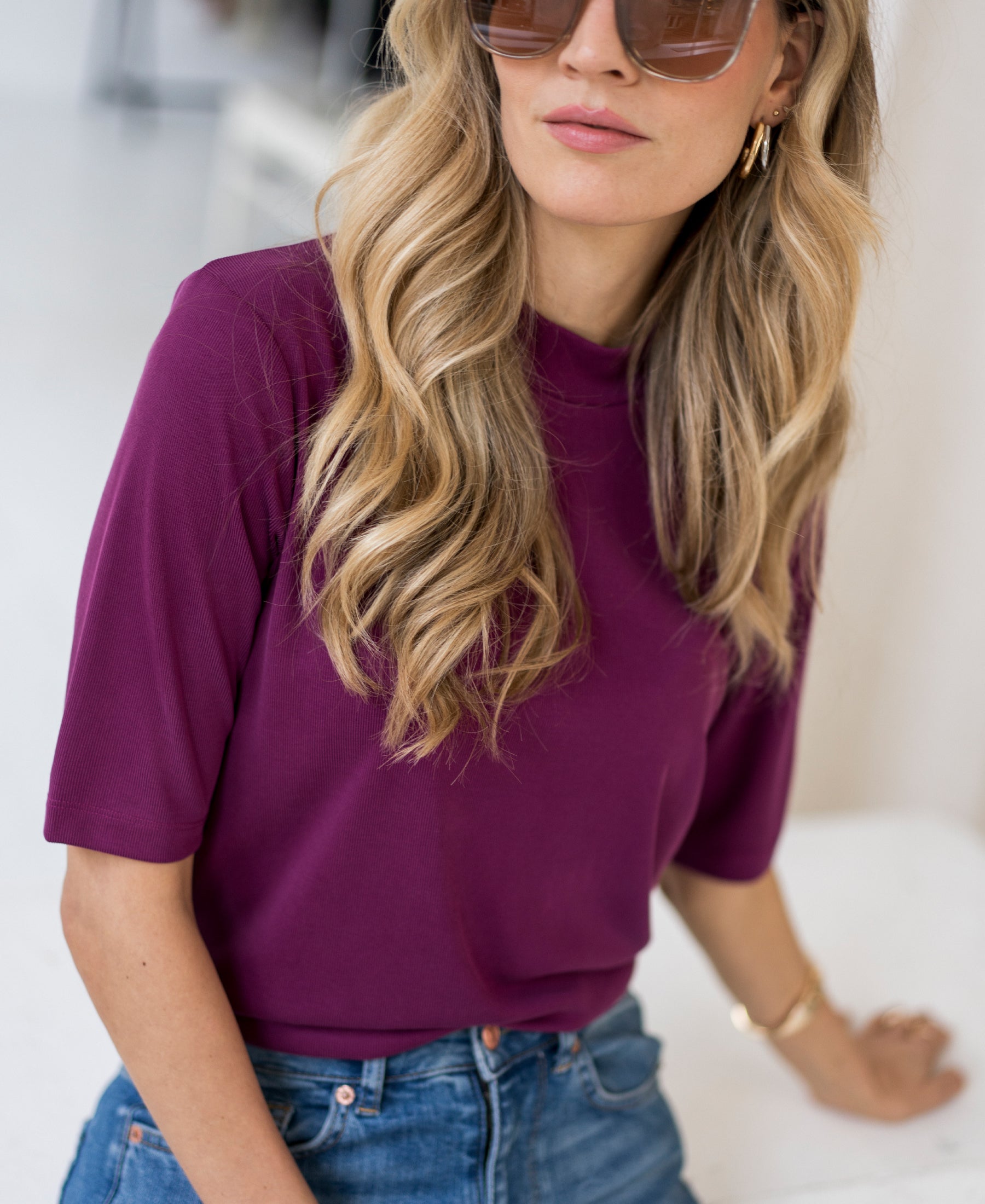 Rib coltop LA MIXY Magenta