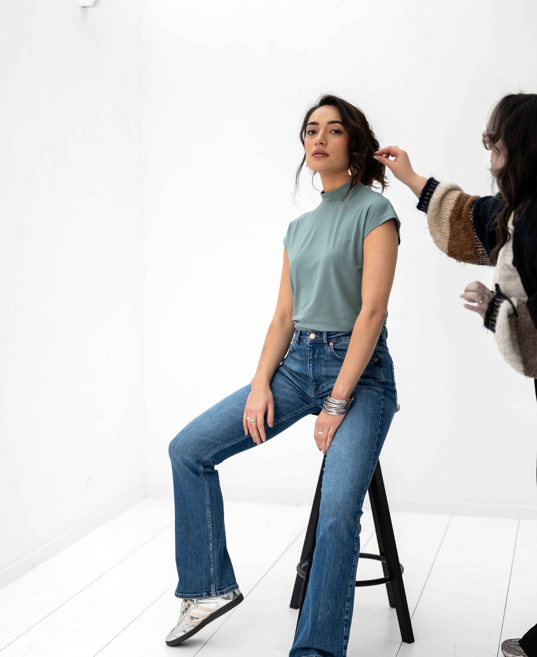 Travel top LA ROMY Mistgreen