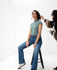 Travel top LA ROMY Mistgreen