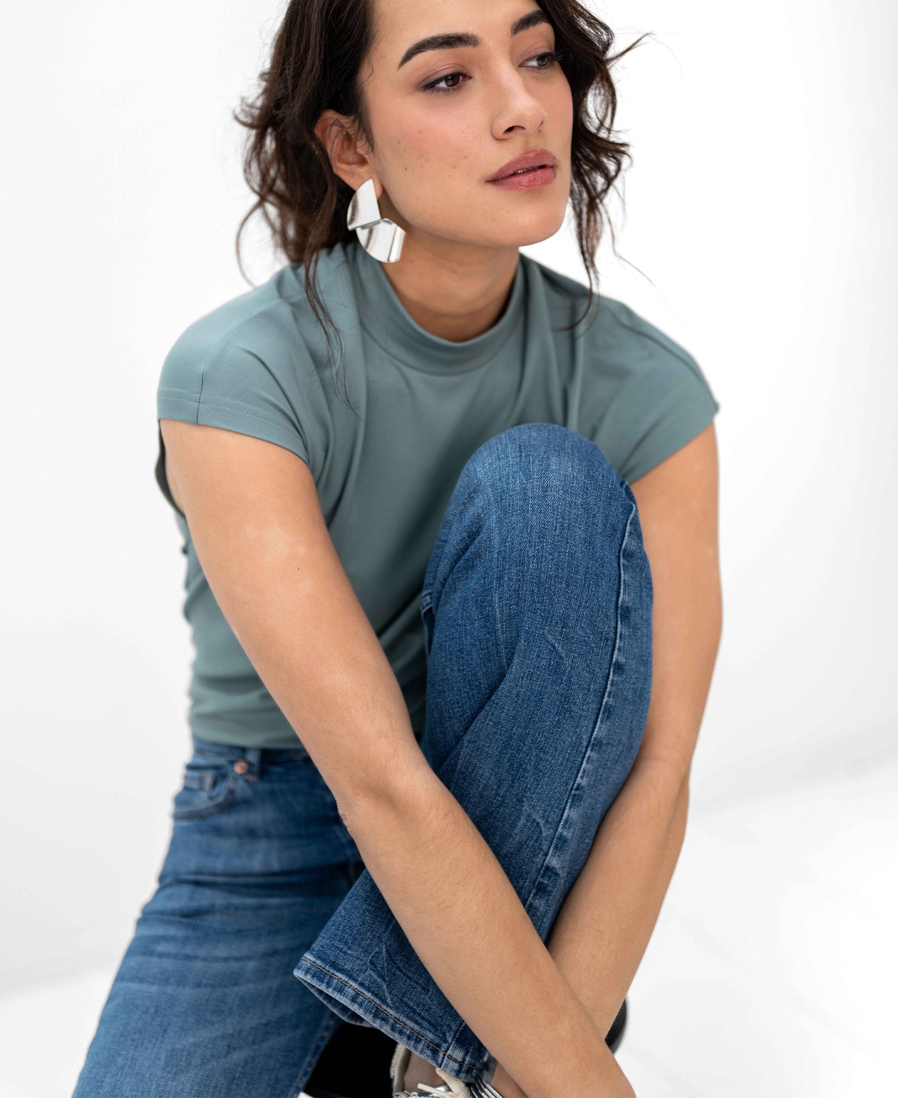 Travel top LA ROMY Mistgreen