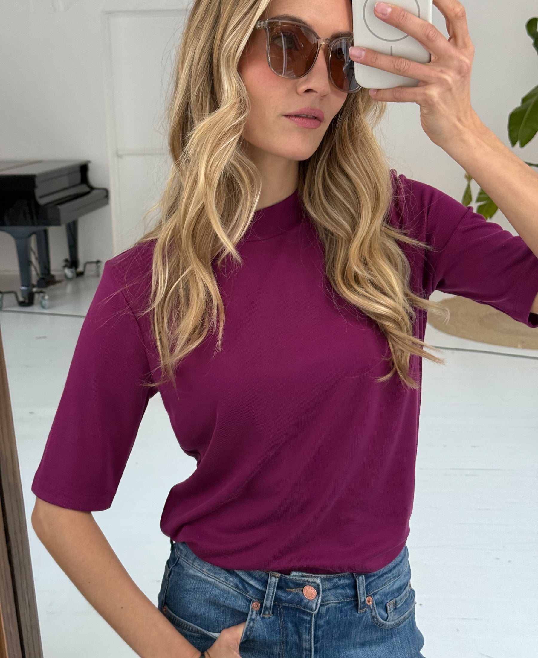 Rib coltop LA MIXY Magenta