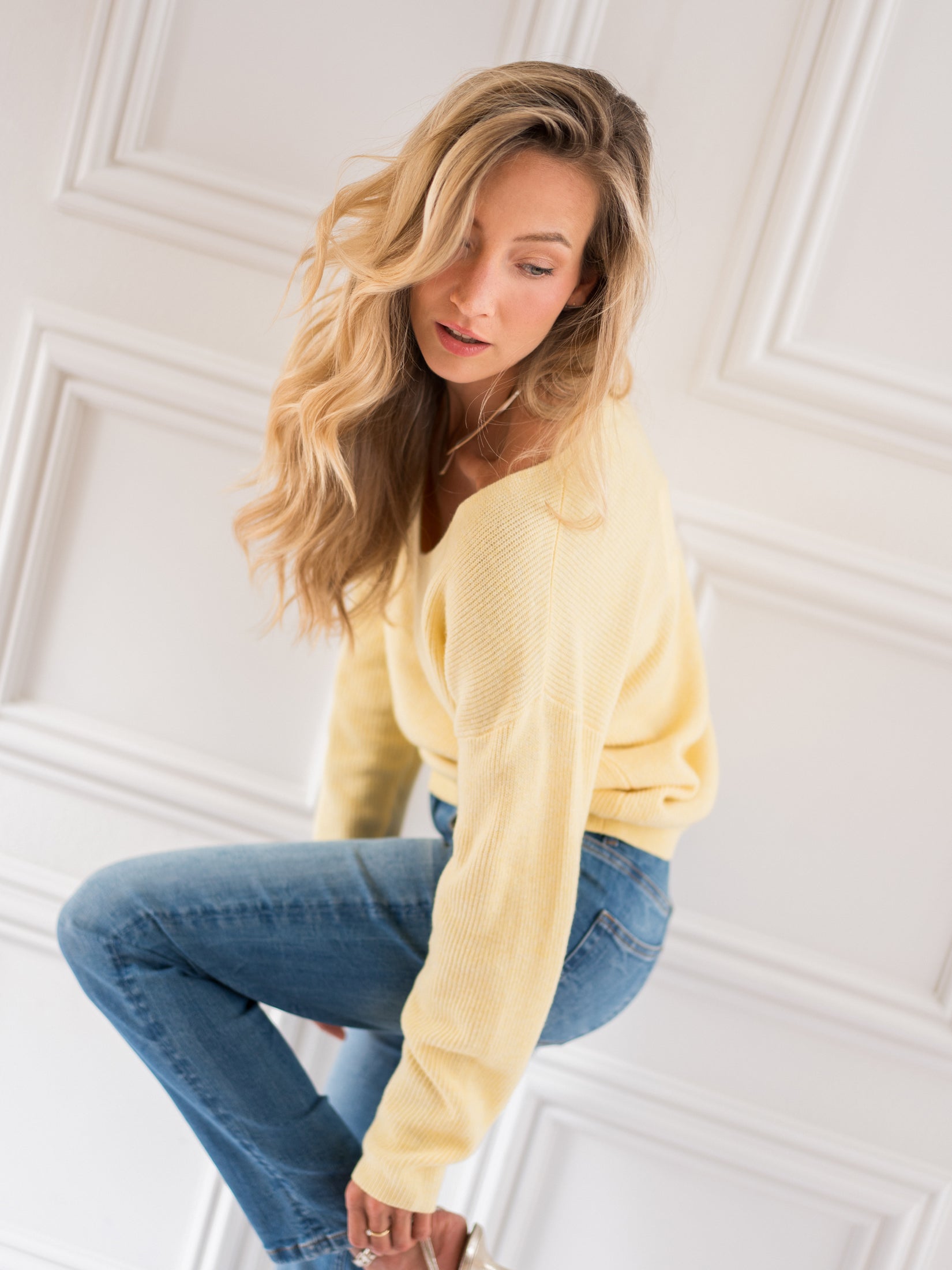 Merino wool sweater LE PAPILLION Mimosa