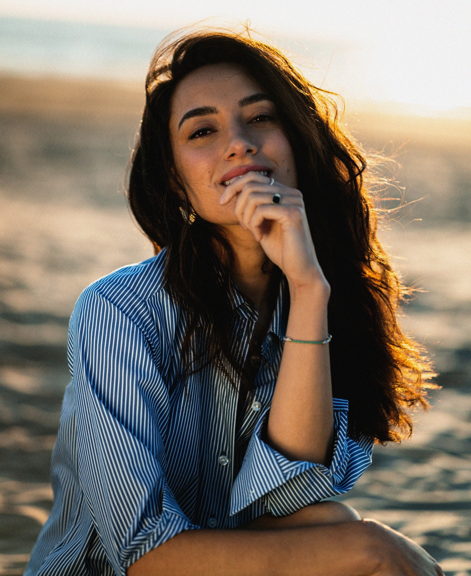 Blouse LA PASCALLE Blue striped