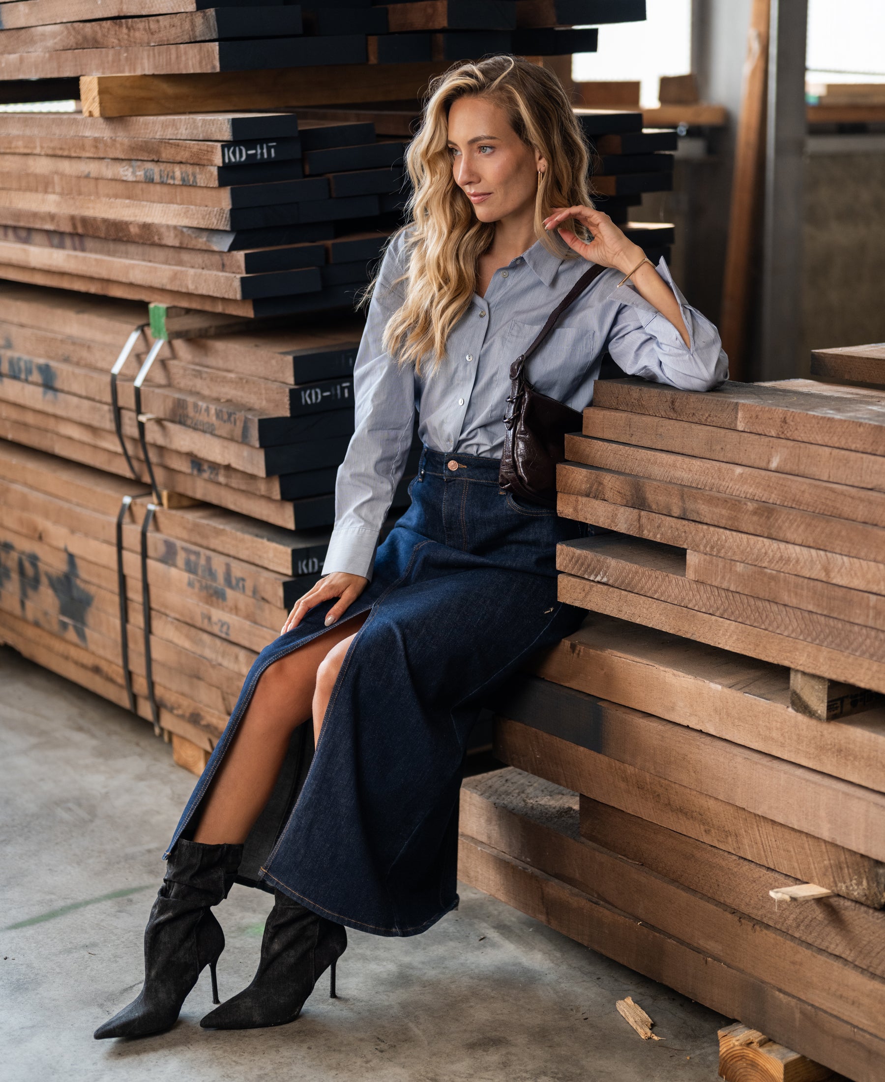 Denim skirt LA JUNE Rinsewash