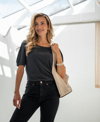 Rib T-shirt LA PHILA Charcoal