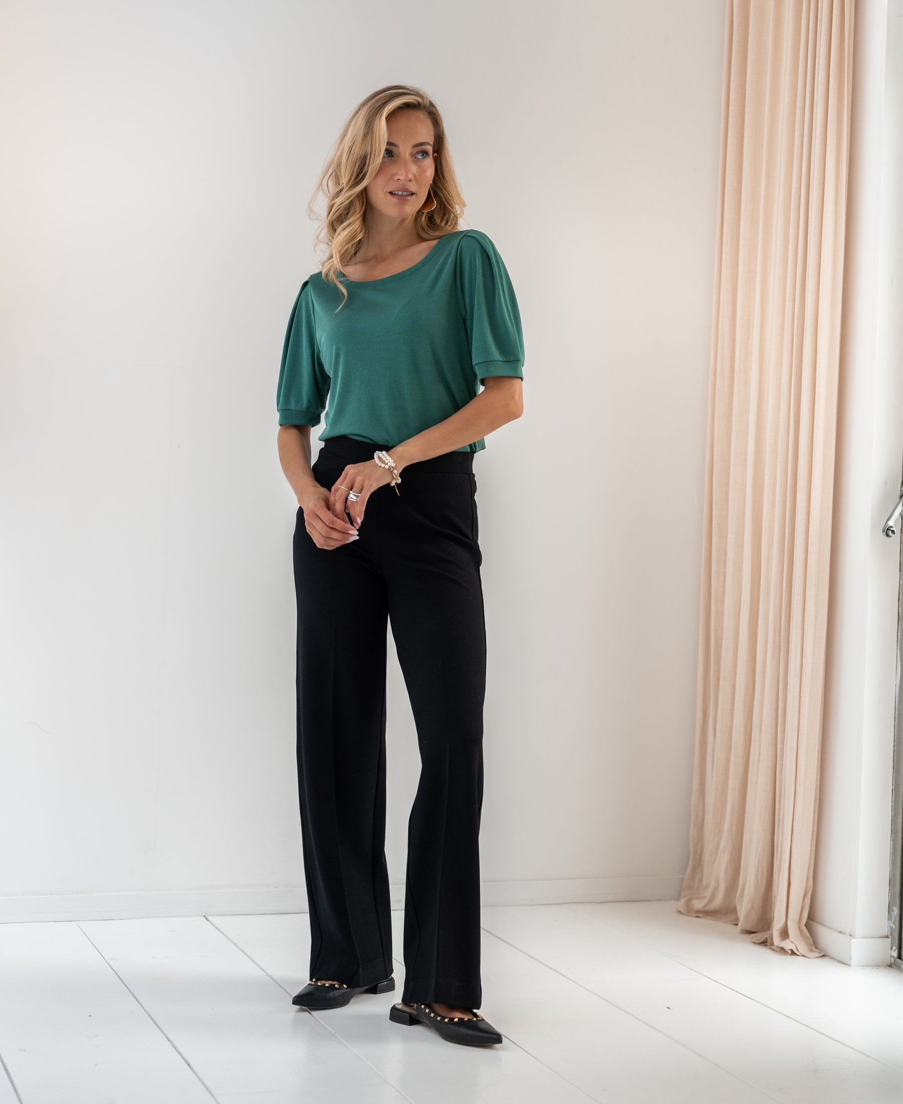 Ribbed T-shirt LA PHILA Paris Green