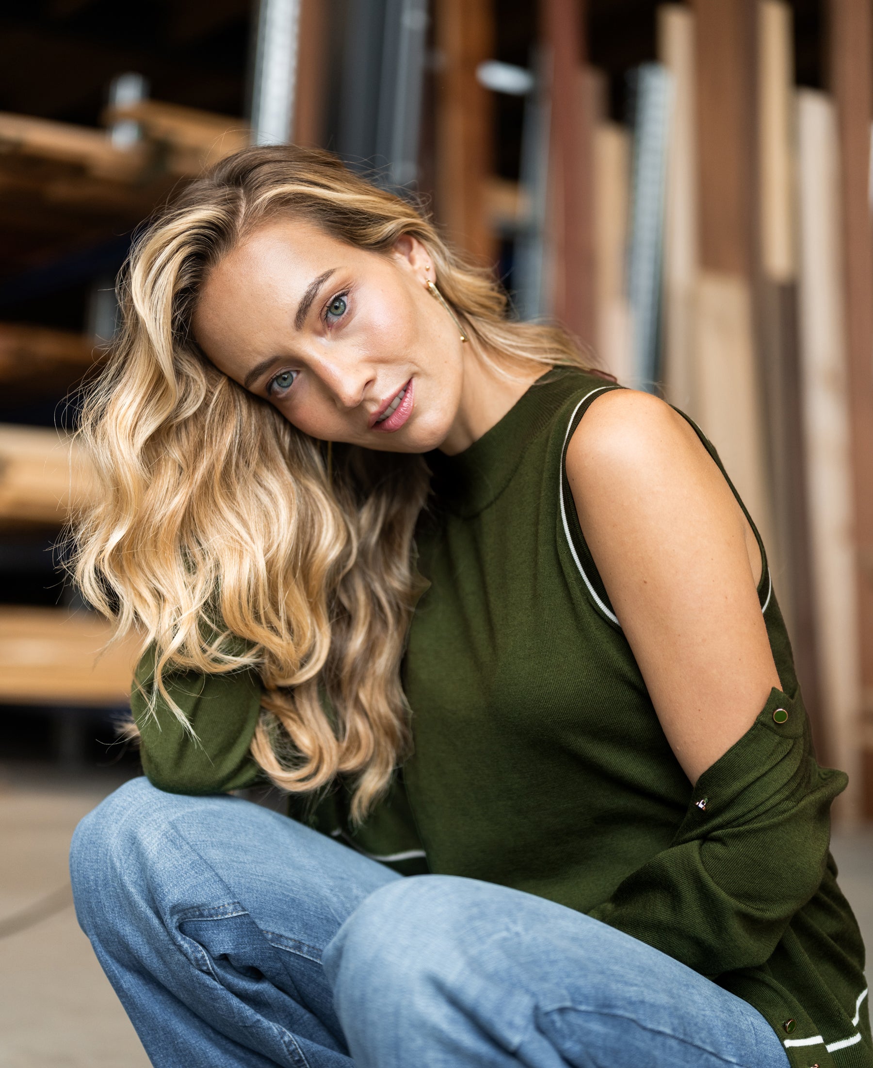 Merinotop LE GABRIEL Army-Ivory