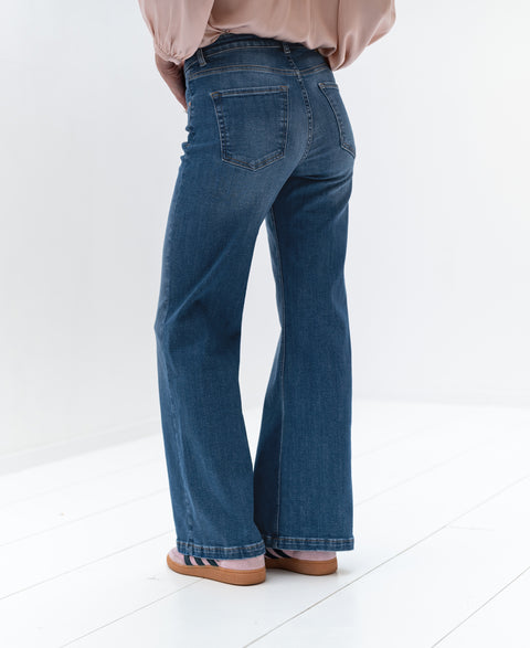 Wide leg jeans LES DEUX Stonewash