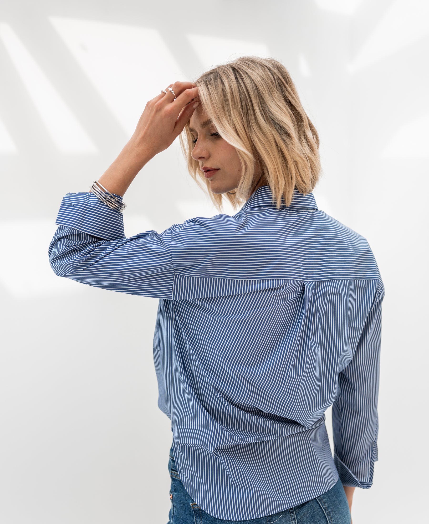 Blouse LA PASCALLE Blue striped