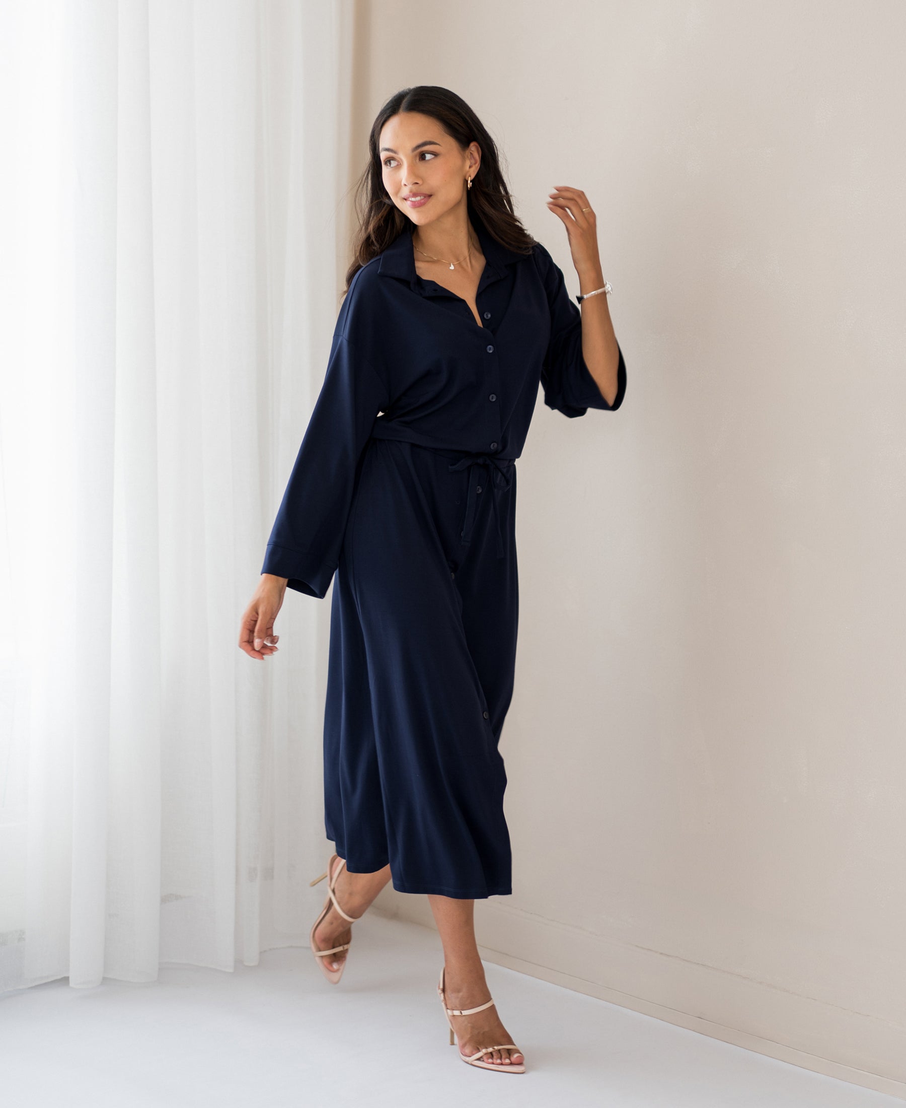 Button-up dress LE RAPHAEL Dark blue