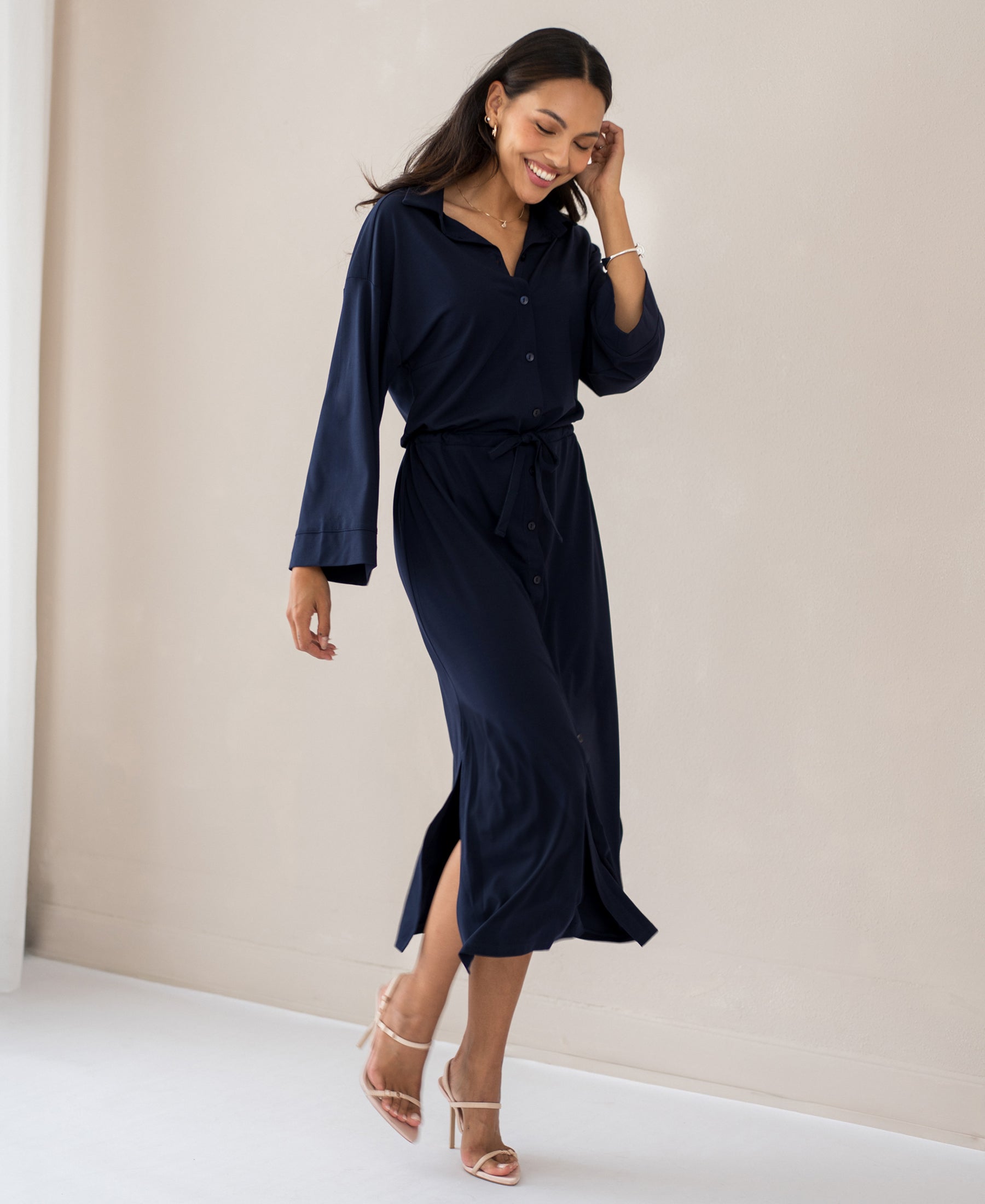 Button-up dress LE RAPHAEL Dark blue
