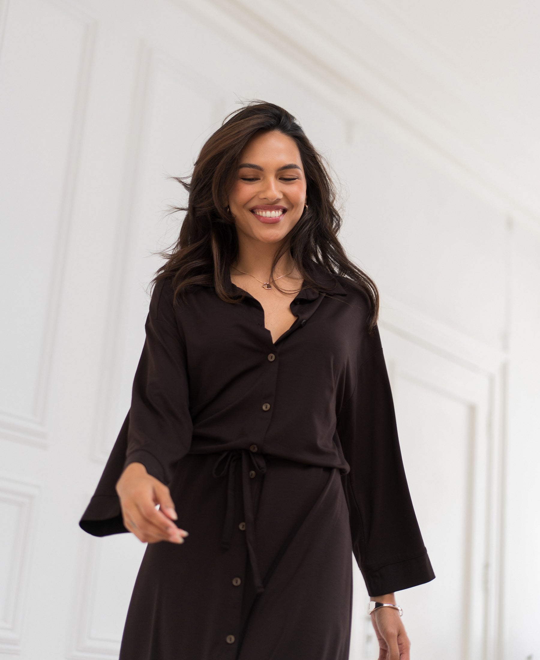 Langes Kleid LE RAPHAEL Pure Choco