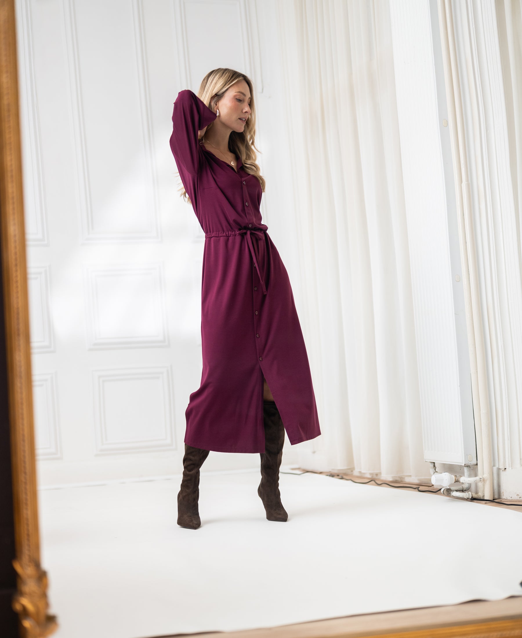 Button-up dress LE RAPHAEL Bordeaux