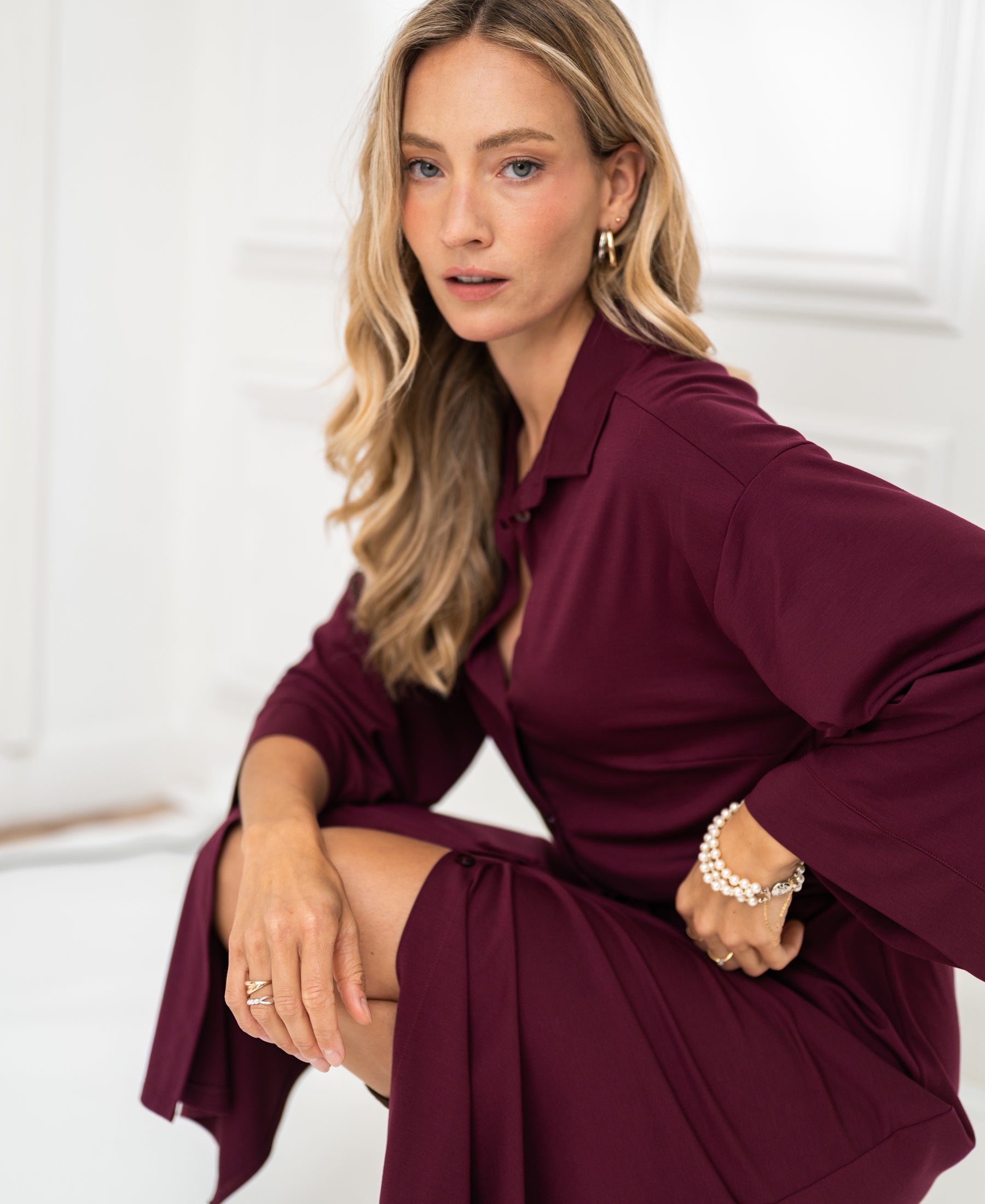 Button-up dress LE RAPHAEL Bordeaux