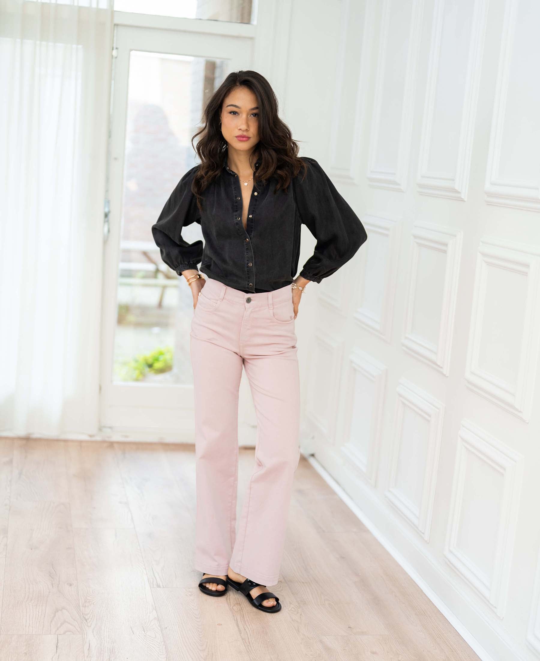 Tencel jeansblouse LA RIVA Charcoal