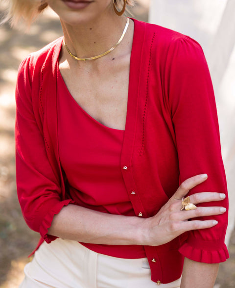 Cardigan LA LUCIA Bright red