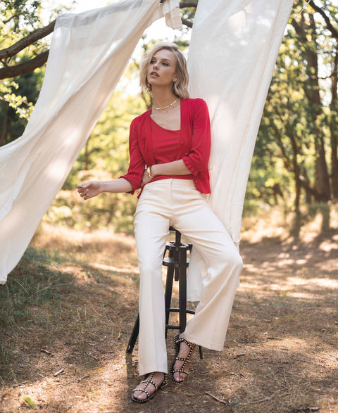 Slanted top LA NADINE Red