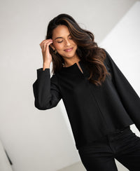 Krijtstreep top LE SAINT Zwart