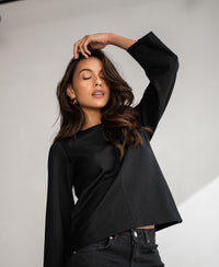 Krijtstreep top LE SAINT Zwart