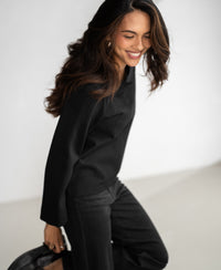 Krijtstreep top LE SAINT Zwart