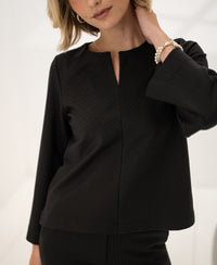 Pinstripe top LE SAINT Pure choco