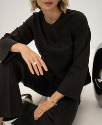 Pinstripe top LE SAINT Pure choco