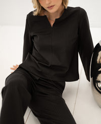 Pinstripe top LE SAINT Pure choco