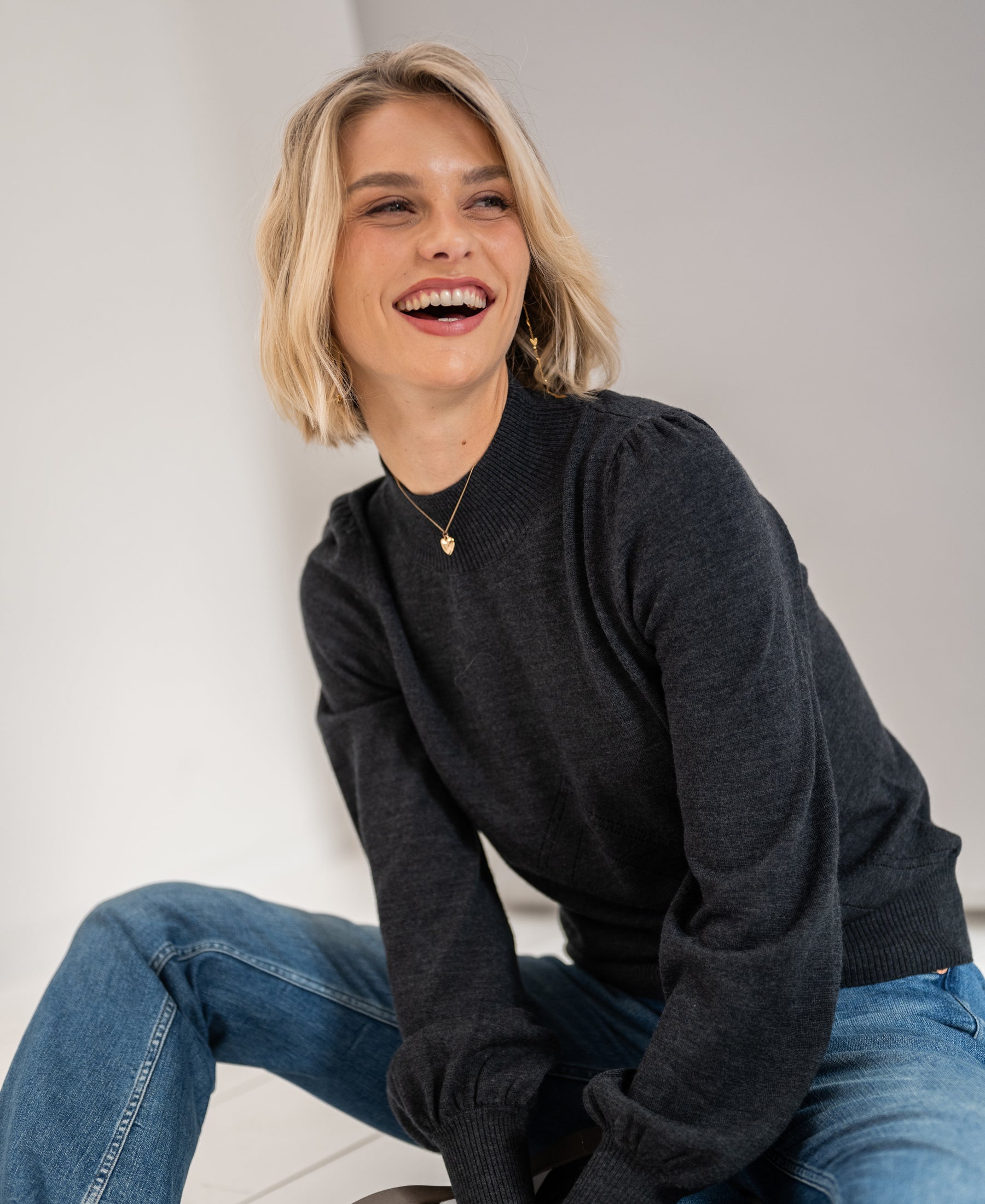 Rollkragenpullover LES SALLES Anthrazit