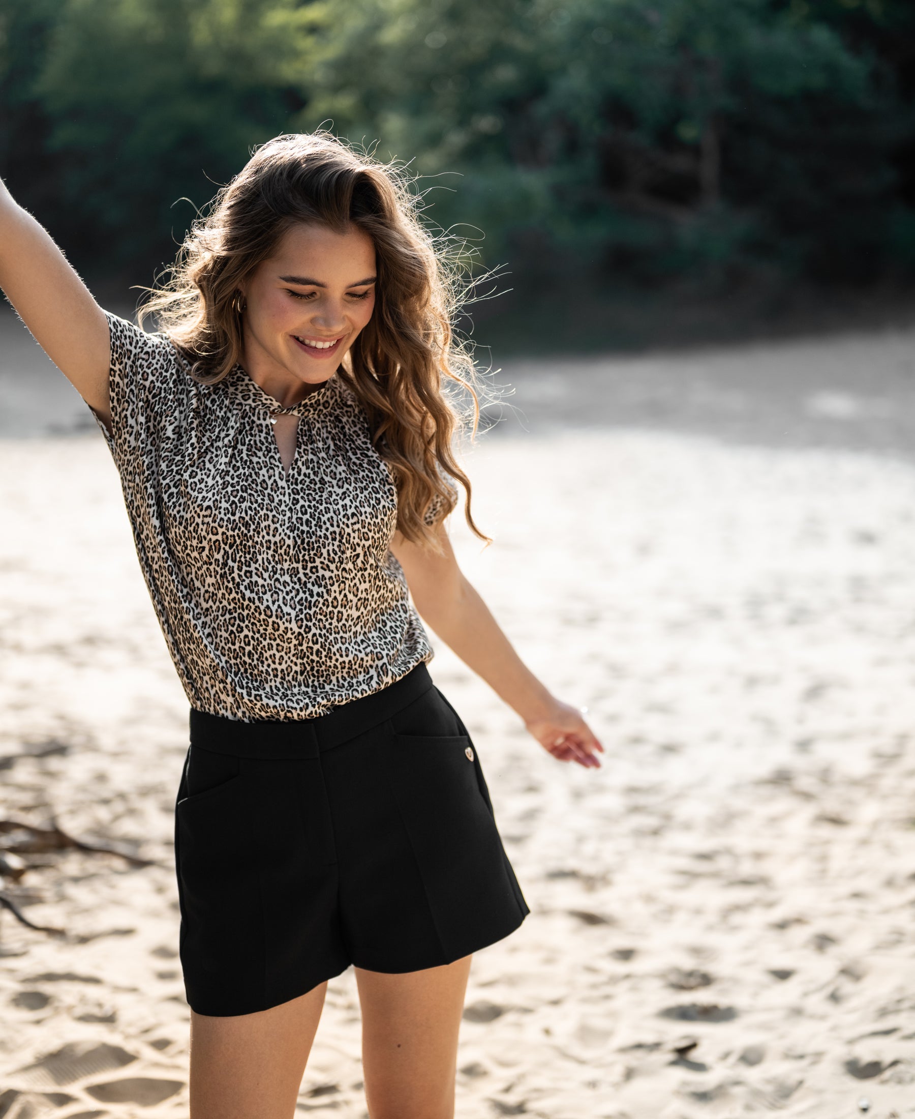 Blousetop LA SILOU Panterprint