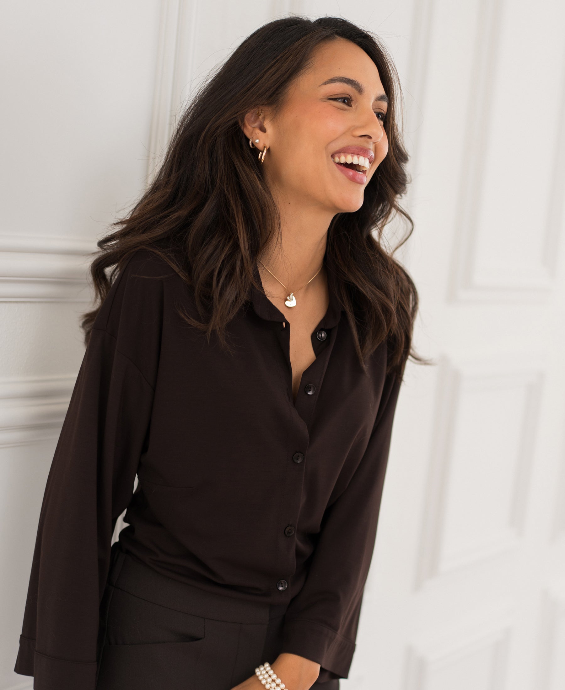 Travelblouse LA SILVIE Pure Choco