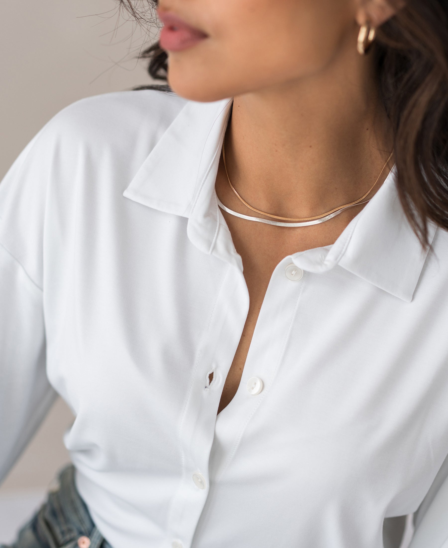 Travel blouse LA SILVIE White