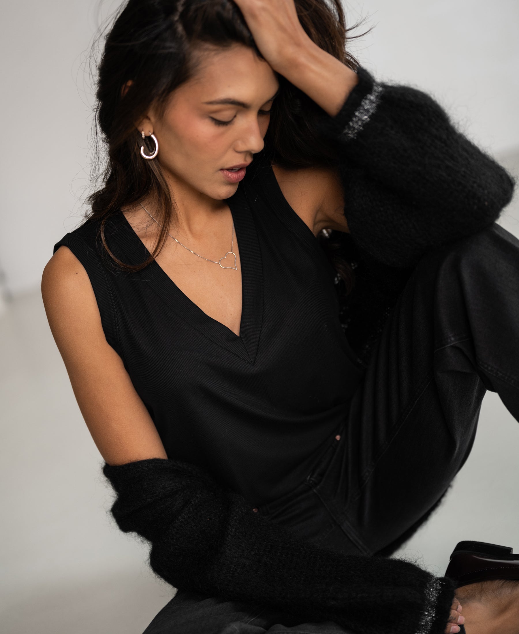 Lyocell top LA SIRA Black