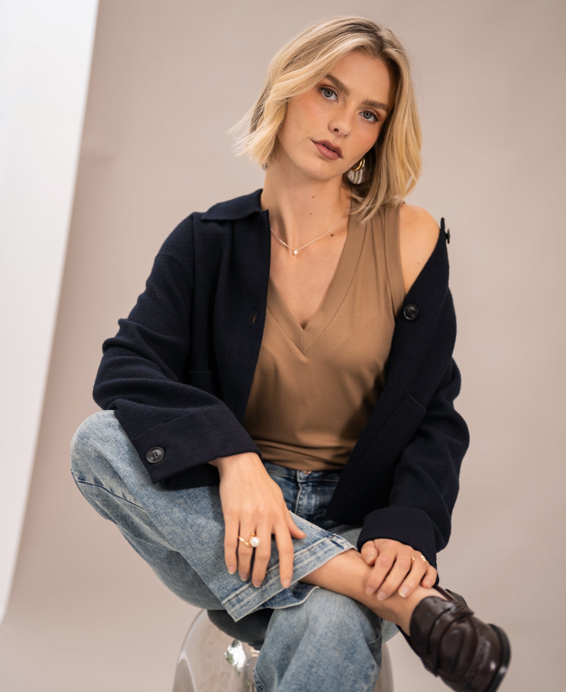 Lyocell-Top LA SIRA Walnut