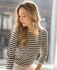 Stripes jumper LA SITGES Sand-Black