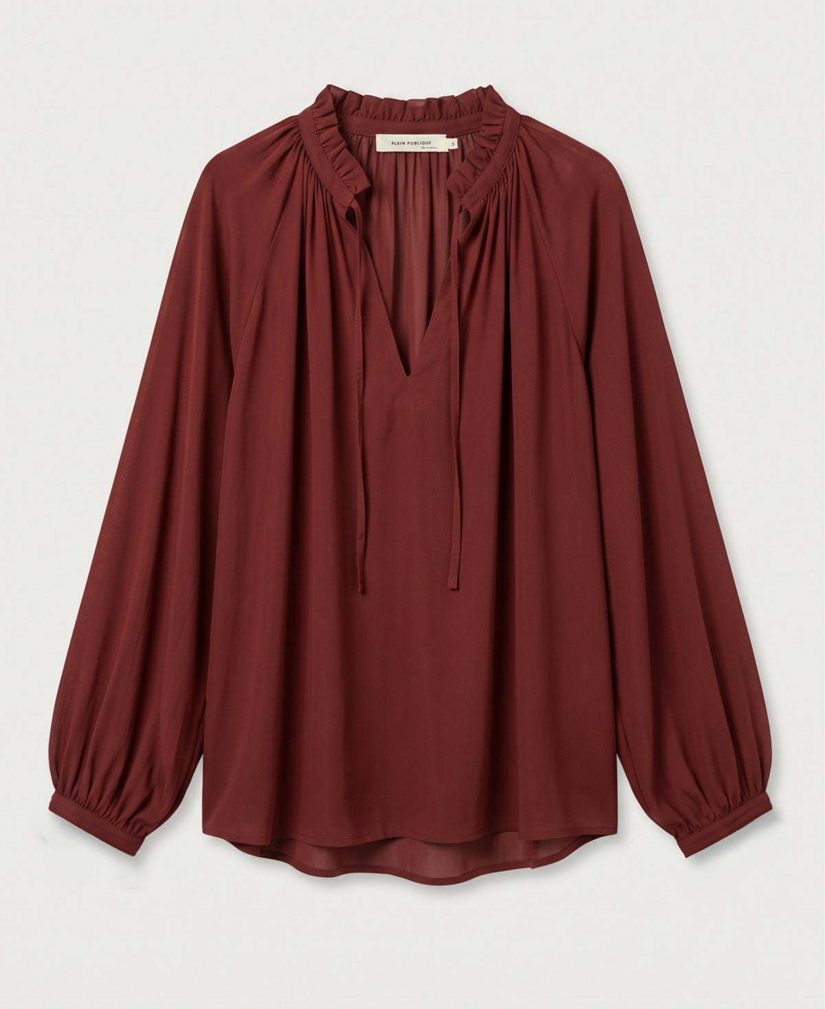 LA SOLENE Henna Blouse with Tie Straps
