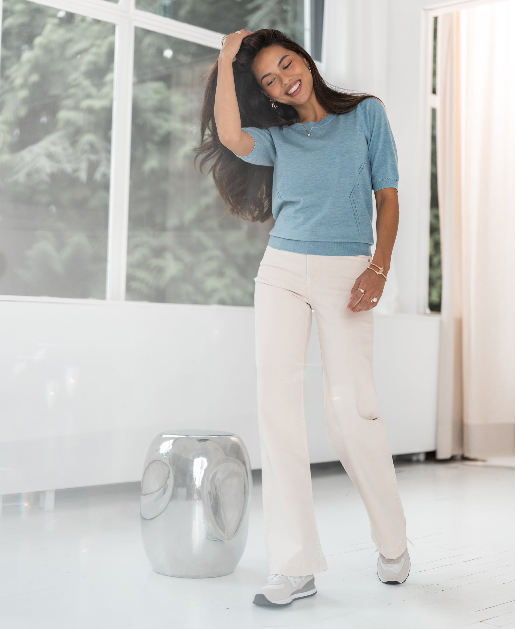 Trui LA STEF Mistblauw